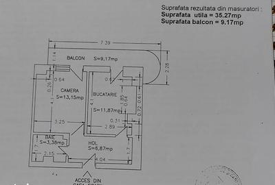 Apartament cu 2 camere în Stadion