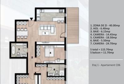 Apartament cu 4 camere în Pipera - 2