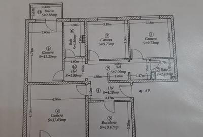 Girocului-Spitalul Judetean | 4 Camere | Etaj 2 | Centrala proprie | 2 Balcoane - 22