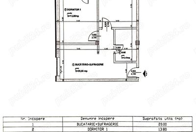 Apartament cu 2 camere decomandat în Florești - 1
