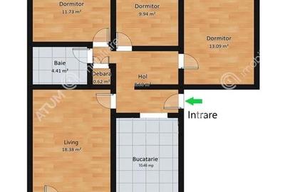Apartament cu 4 camere decomandate si 2 balcoane in zona Strand Sibiu - 7