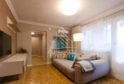 Apartament cu 3 camere semidecomandat, mobilat în Circumvalațiunii