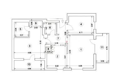 Apartament cu 3 camere decomandat, mobilat în Central - 8