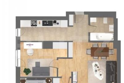 Apartament 3 camere, 63 mp, ansamblu nou, zona Centrala Apartament 3 camere, 63 mp, ansamblu nou, zona Centrala - 1
