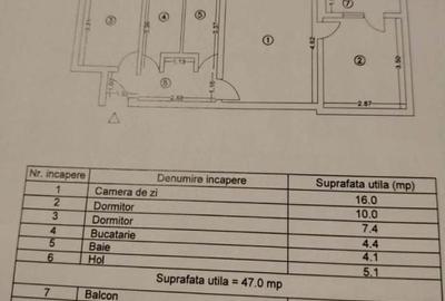 Apartament cu 3 camere în Central