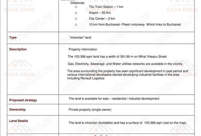 Teren intravilan industrial in Titu Dambovita 10 Ha 6e - 12