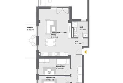 Penthouse cu 3 camere nedecomandat în Aradului - 3