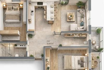 Apartament cu 3 camere decomandat în Sânpetru - 1