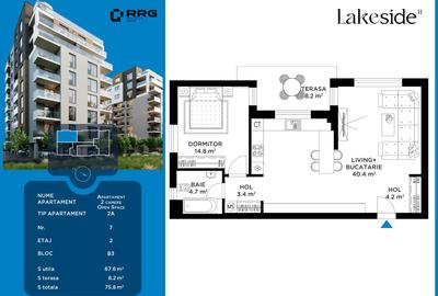 Apartament cu 2 camere decomandat în Bucureștii Noi - 2