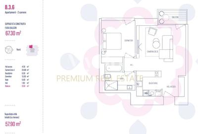 Apartament NOU luminos cu 2 camere/ complex rezidential One Verdi Park, Parcare - 12