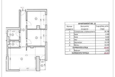 3 camere 2 bai etaj 2 LA CHEIE, centrala proprie, The Class Apartments 1 - 2