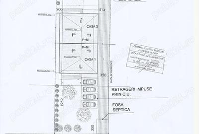Branesti, Islaz, pret pentru toata proprietatea, doua vile tip duplex alaturate, P+1 - 4