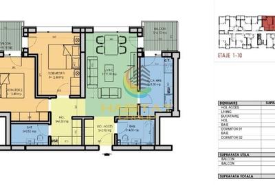 Apartament cu 3 camere decomandat în Sud - 6