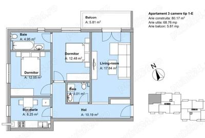 Apartament cu 3 camere decomandat în Dobroești - 1