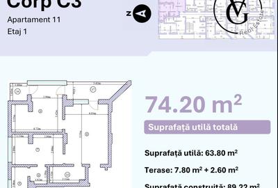 Apartament cu 3 camere decomandat în Nord - 4