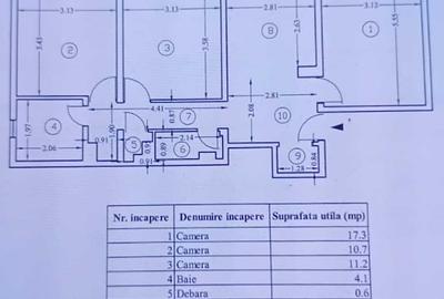 Apartament cu 3 camere decomandat în Iancului