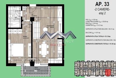 Apartament nou de vânzare Otopeni - 2 camere, balcon, parcare inclusă - 8