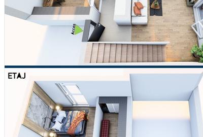 Penthouse cu 3 camere decomandat în Sânpetru