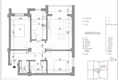Apartament cu 3 camere în Valea Lupului - 2