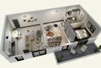 Apartament cu 2 camere semidecomandat în Torontalului - 1