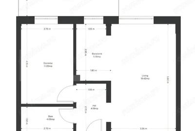 Apartament cu 2 camere decomandat în Ghirodei