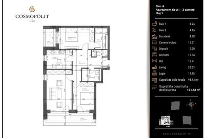 Apartament cu 3 camere decomandat în Răcădău - 2