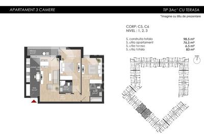 Vânzare, apartament cu 3 camere în zona Bucureștii Noi - 6