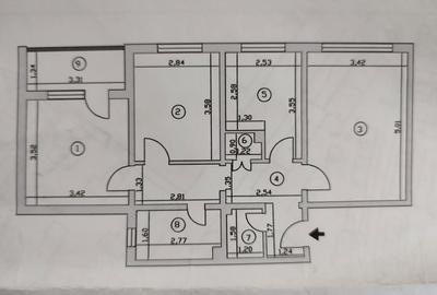 Apartament cu 3 camere decomandat în Sud - 2