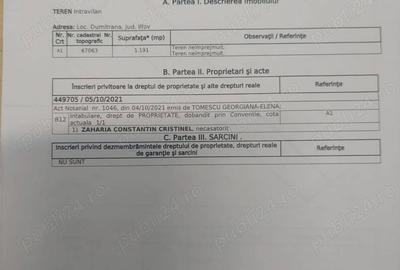 Teren de 1192 mp, în Dumitrana - 3