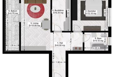 Apartament cu 2 camere decomandat în Titan - 12