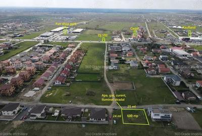 Teren de vanzare 600 mp cu front de 24 ml in Cartier Europa,Mosnita Noua 62.000E - 2