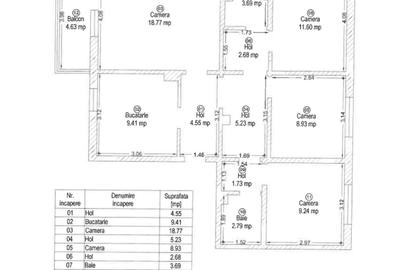 Apartament 4 camere | Decomandat - et.2 | Centrala proprie | Aradului Apartament 4 camere | Decomandat - et.2 | Centrala proprie | Aradului - 13