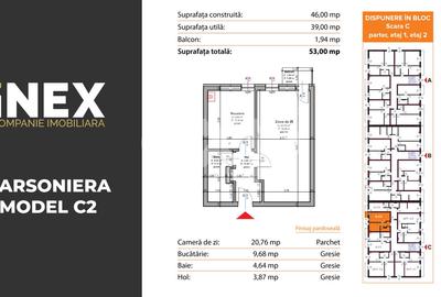 Garsonieră decomandată în Trivale - 1