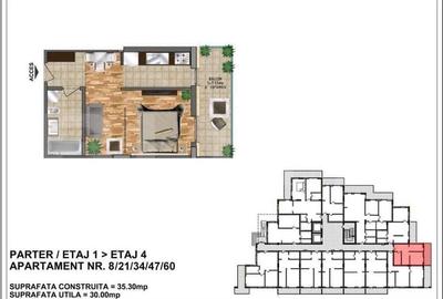 Apartament cu o camera, 31 mp, etaj 1, zona Calea Moldovei Apartament cu o camera, 31 mp, etaj 1, zona Calea Moldovei - 1