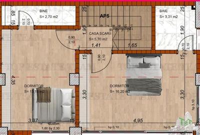Apartament 3 camere, Duplex P+1 si curte proprie de 110 mp, bloc boutique, finis - 19