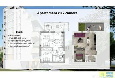Apartament cu 2 camere decomandat în Central - 3