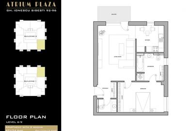 0% | Apartament 2 camere NOU, semidecomandat, 58 mp, 2 bai  | Atrium - Sisesti - 13
