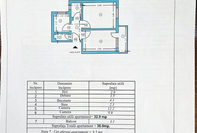 Apartament 2 camere, etaj 1, zona Ciuperca- Maratei - 11