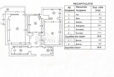 Gara – 56 mp, 2 camere decomandat, etaj 6/8 – 120.000 € - 8