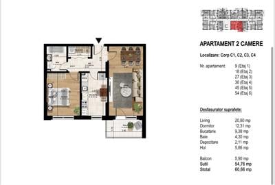 RATE LA DEZVOLTATOR  - GARSONIERE, APARTAMENTE DE 2 SI 3 CAMERE - 4