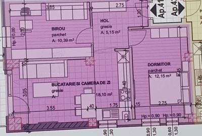 Apartament cu 3 camere semidecomandat în Central - 1
