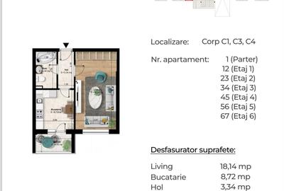 De vanzare  garsoniera decomandata situata la 5 minute metrou Berceni - 11
