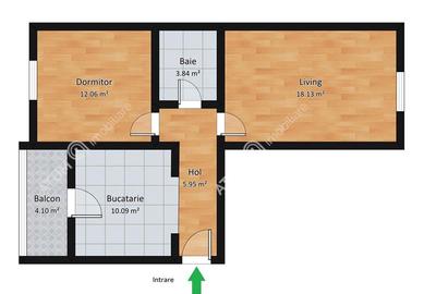 Apartament cu 2 camere decomandat, mobilat în Ștrand - 7