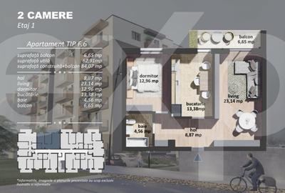 Apartament 2 camere de vanzare zona Postalionului - 1