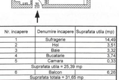 Garsonieră decomandată în Găvana - 2