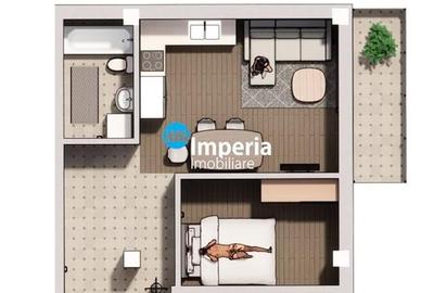 Apartament 2 camere 44Mp, parcare inclusa! Pacurari - Rediu - 2