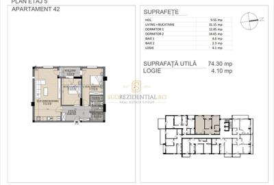 Apartament cu 3 camere în Progresul - 1