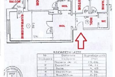 Apartament cu 3 camere în Cornișa - 12
