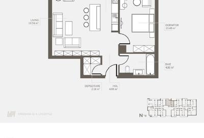 Apartament cu 2 camere decomandat în Bartolomeu - 6