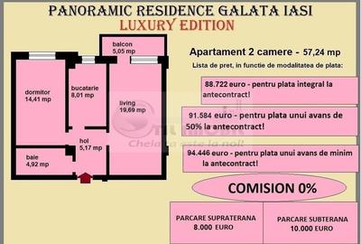 Apartament decomandat de vanzare in Iasi, Galata, 57,24 mp, bloc nou - 2